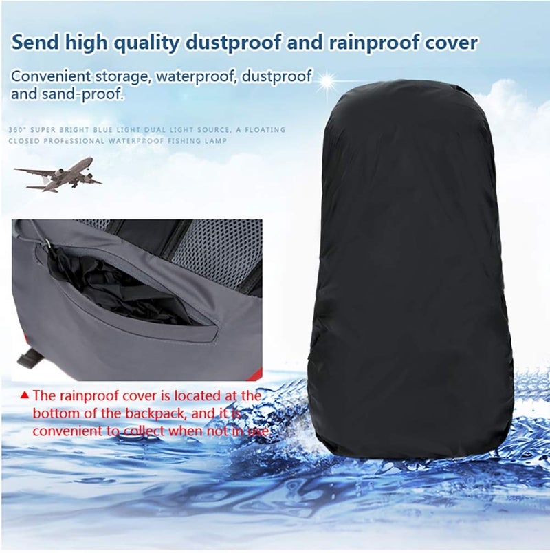 Bseash 60L Waterproof Hiking Camping Backpack with Rain Cover  Large Outdoor Sport Travel Daypack Rucksack for Climbing - Image 5